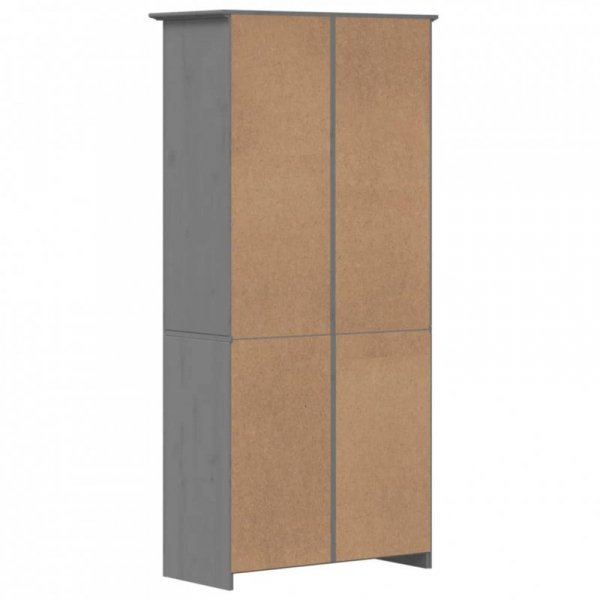 Biblioteczka BODO, szara, 82x40x173 cm, lite drewno sosnowe