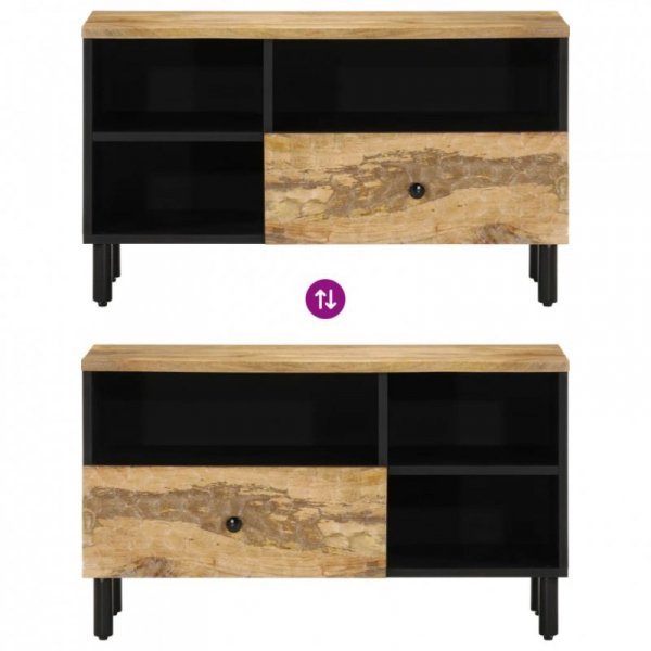 Szafka pod telewizor, 80x33x46 cm, lite drewno mango