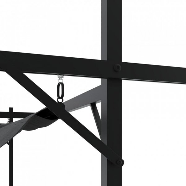 Pergola ze zwijanym dachem, antracytowa, 589x292x230 cm