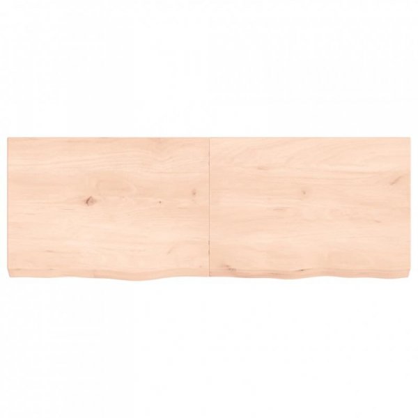 Półka, 140x50x(2-6) cm, surowe lite drewno dębowe
