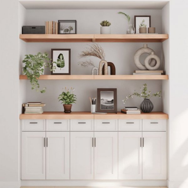 Półka, 180x60x(2-6) cm, surowe lite drewno dębowe