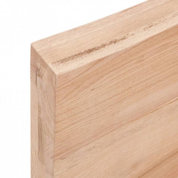 Półka, brązowa, 40x50x(2-6) cm, lakierowane lite drewno dębowe