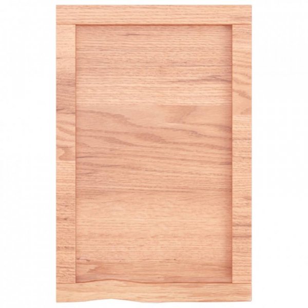 Półka, brązowa, 40x60x(2-4) cm, lakierowane lite drewno dębowe