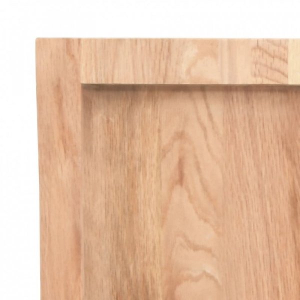 Półka, brązowa, 40x60x(2-4) cm, lakierowane lite drewno dębowe