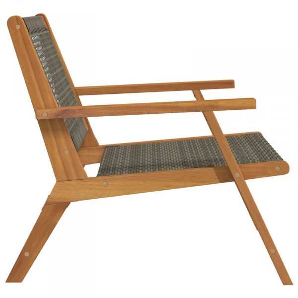 Krzesła ogrodowe  2 szt. Szare 76x67x73,5 cm z litego drewna akacjowego