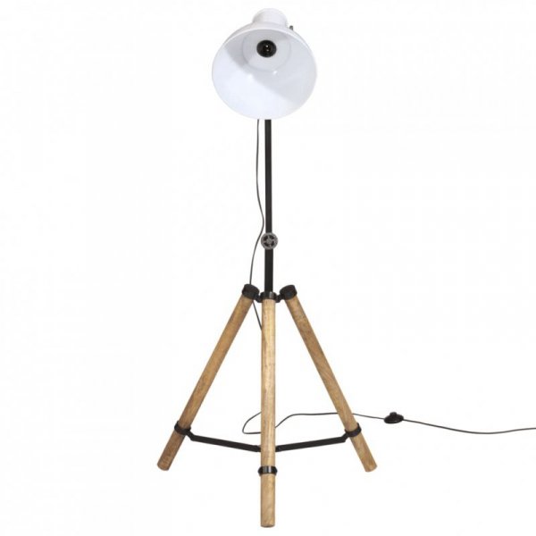 Lampa stojąca, 25 W, biała, 75x75x90-150 cm, E27