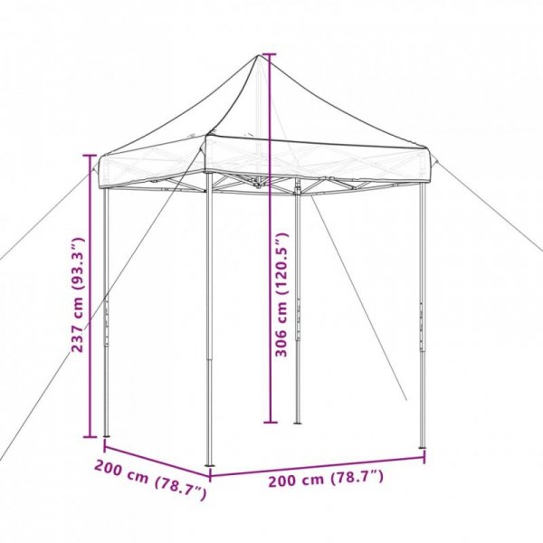 Składany namiot imprezowy typu pop-up, zielony, 200x200x306 cm