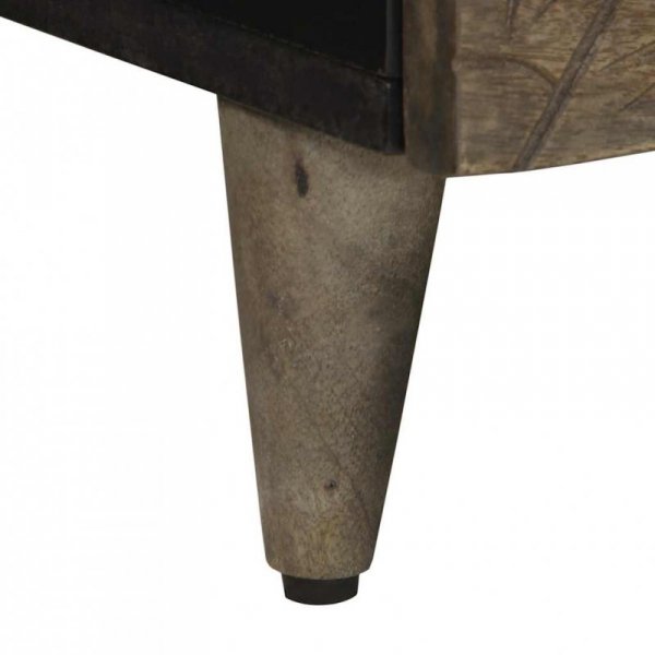 Stolik kawowy Jasnoszary 80x54x40 cm Drewno lite Mango