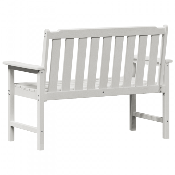 Ławka ogrodowa Biała 120 cm HDPE
