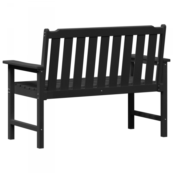 Ławka ogrodowa Czarna 120 cm HDPE