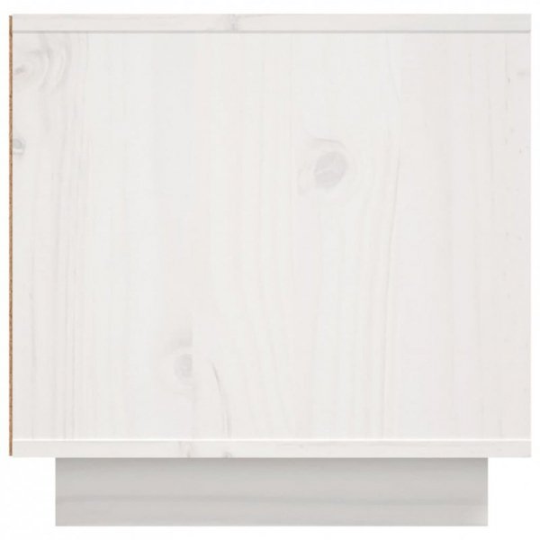 Szafka pod telewizor, biała, 156x40x40 cm, lite drewno sosnowe