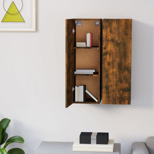 Szafka pod telewizor, 2 szt., przydymiony dąb, 30,5x30x90 cm