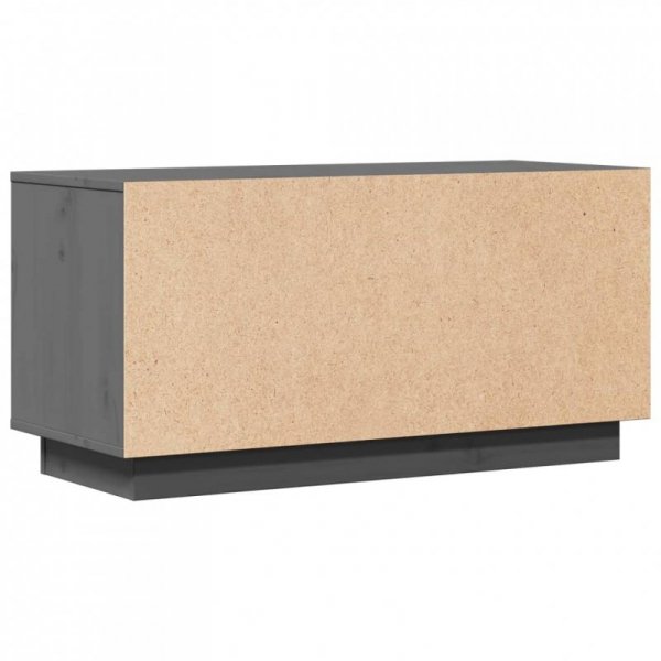 Szafka pod TV, szara, 80x34x40 cm, lite drewno sosnowe