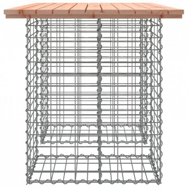 Ławka ogrodowa, gabion, 100x70x72 cm, lite drewno daglezjowe