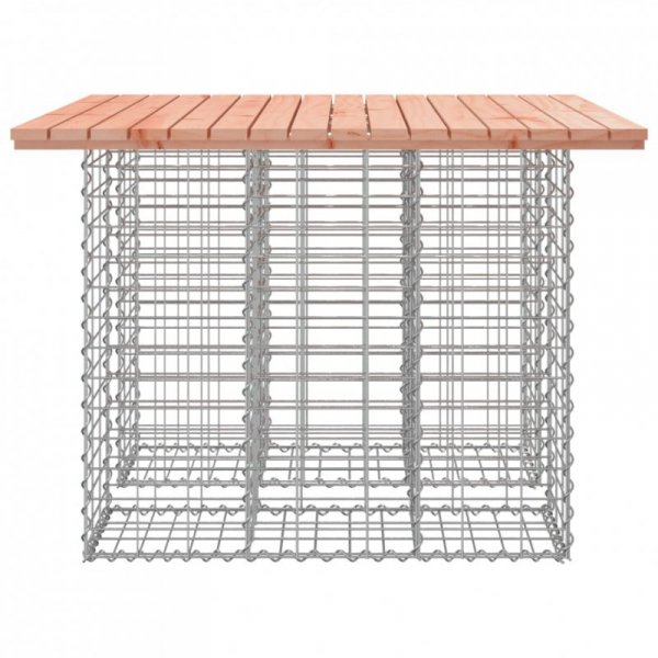 Ławka ogrodowa, gabion, 100x102x72 cm, lite drewno daglezjowe