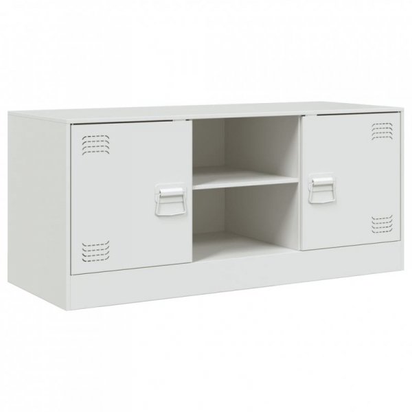 Szafka pod telewizor, biała, 99x39x44 cm, stalowa