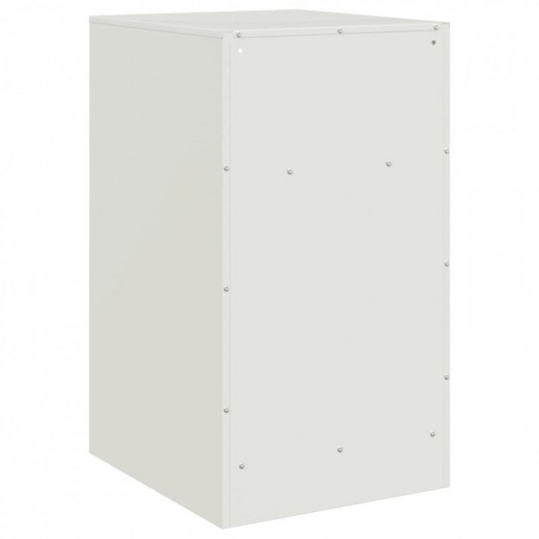 Szafki nocne, 2 szt., białe, 34,5x39x62 cm, stal