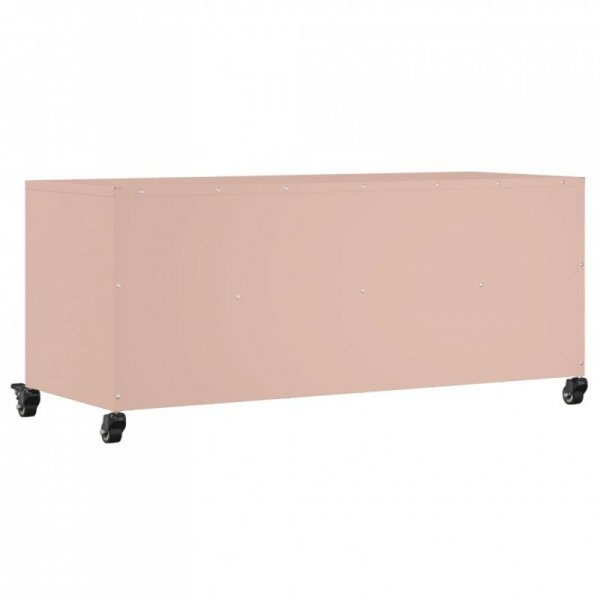 Szafka RTV, różowa, 100,5x39x43,5 cm, stal
