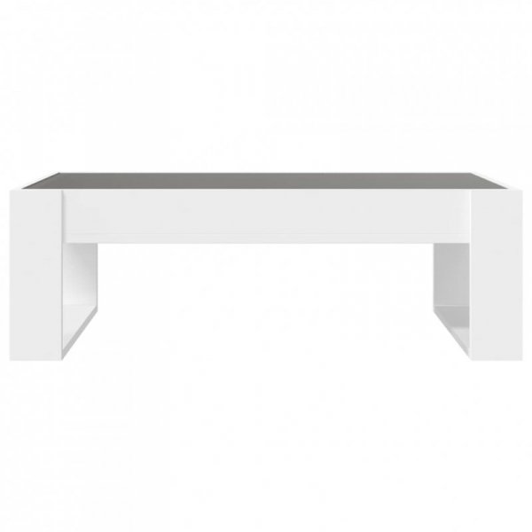 Stolik kawowy z LED Infinity, biały, 90x53x30 cm