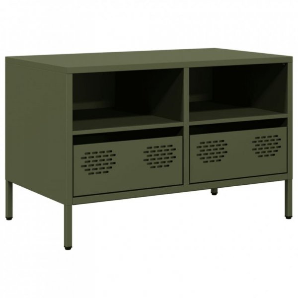 Szafka RTV, oliwkowa, 68x39x43,5 cm, stal walcowana na zimno