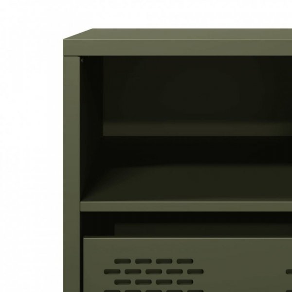 Szafka RTV, oliwkowa, 68x39x43,5 cm, stal walcowana na zimno