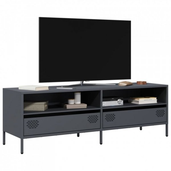 Szafka RTV, antracyt, 135x39x43,5 cm, stal walcowana na zimno