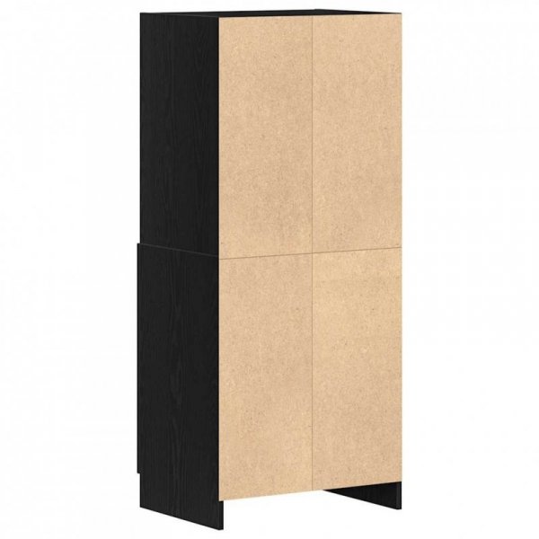 Szafka kuchenna, czarna 57x41,5x131,5cm materiał drewnopochodny