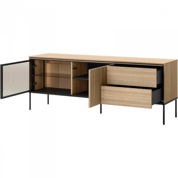 Komoda RTV 167 VISSO VI07 dąb linearny