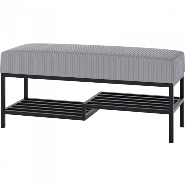Ławka tapicerowana ARAD 80cm czarny / poso 55