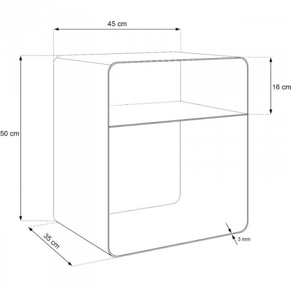 Stolik nocny TOKAI biały