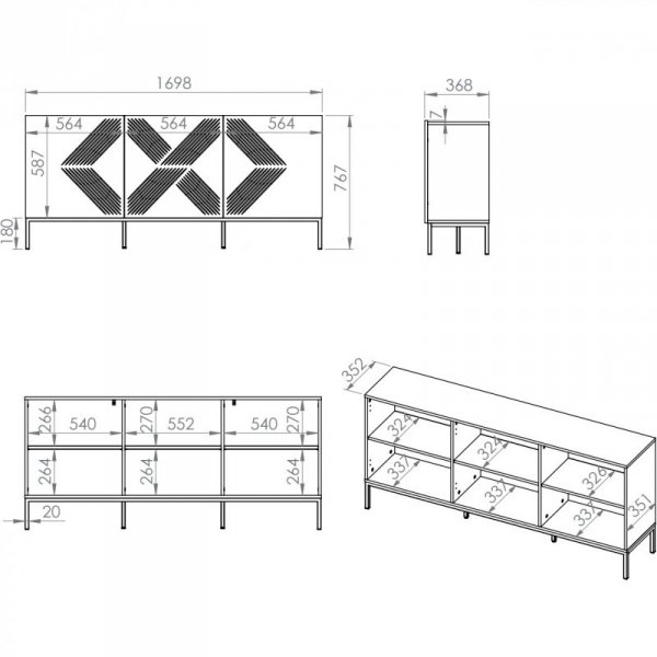 Komoda RING 02 biała
