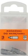 GROT, BIT, KOŃCÓWKA DO WKRĘTARKI 25MM 3SZT. PZ1 (1 KPL)