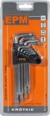 KOMPLET KLUCZY TORX TYP L T10-T50 9SZT. KRÓTKIE (1 KPL)