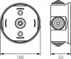 PUSZKA HERMETYCZNA NATYNKOWA 100MM IP44 SZARA PO-100 (1 SZT)