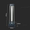 Lampa Bakteriobójcza Wirusobójcza 38W 60m2 UVC OZON V-TAC VT-3238 2 Lata Gwarancji