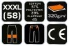 Spodnie dresowe COMFORT, czarno-szare,, rozmiar XXXL