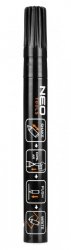 Marker budowlany gruby, czarny, permanentny, wodoodporny, lakierowy, aluminiowy, 4 szt