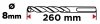 Wiertło do betonu zbrojonego SDS Plus 8 x 260 mm, quatro