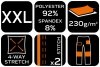 Spodnie robocze Mix&Match, 4 way stretch, granatowo-zielone, rozmiar XXL