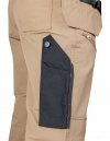 Spodnie robocze Mix&Match, 4 way stretch, z kaburami, Cordura, beżowo-czarne, rozmiar S