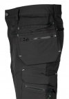 Spodnie robocze Mix&Match, 4 way stretch, z kaburami, Cordura, czarne, rozmiar XXL