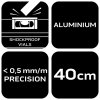 Poziomnica aluminiowa S 400, 2 libelle, uchwyt, 40 cm
