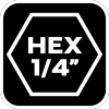 Zestaw wierteł uniwersalnych HEX 6,8,10,12 mm