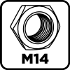 Tarcza mocująca z rzepem 125 mm x M14