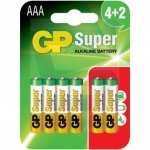 BATERIA SUPER ALKALINE AAA LR3 1.5V 6 SZTUK (1 OP)