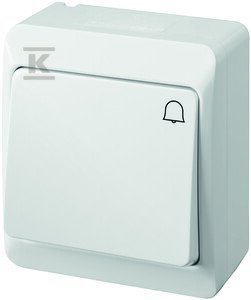 ŁĄCZ.DZWONEK N/T IP44 BIAŁY HERMES (SZT)