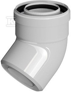 KOLANO KON.PP-AL 45°DN80/125 USZ.ONNLIN (SZT)