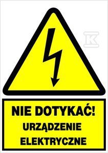 NDUE 148X210MM TABLICA ELEK.OSTRZEGAW. (SZT)
