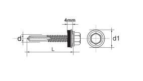 WKRĘT SAMOWIERTNY IMPAX Z EPDM #12MM OCYNKOWANY 5.5*32MM (2,5 STO)