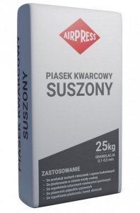 PIASEK KWARCOWY SUSZONY 25KG 0.5-1.0MM (1 SZT)